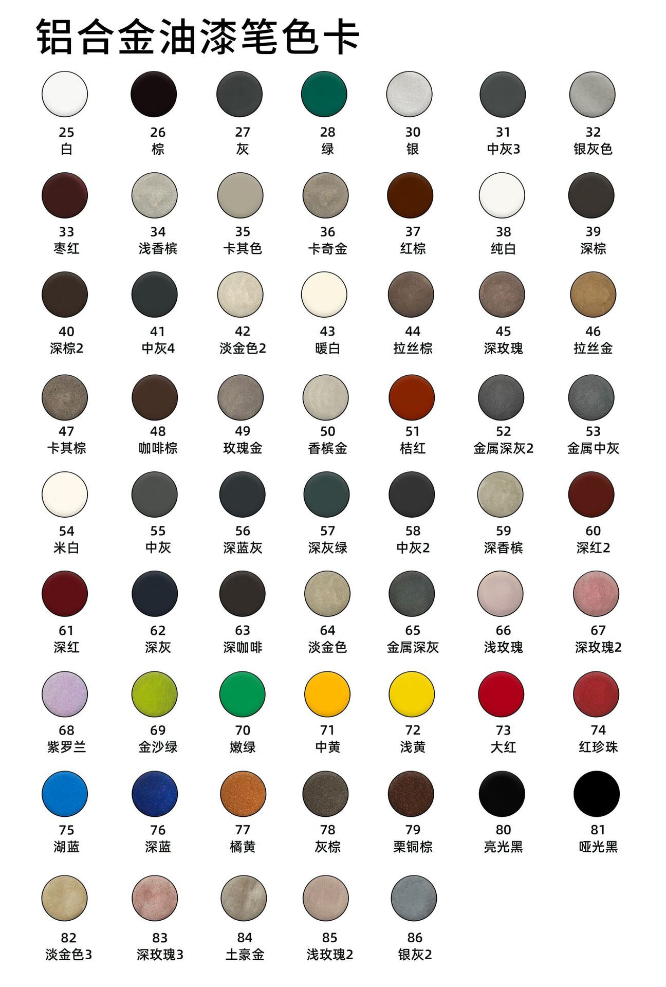 樂適達補漆筆高仿電鍍色卡 鋁合金、木器、箱包、五金、皮革與內飾的多彩修復方案